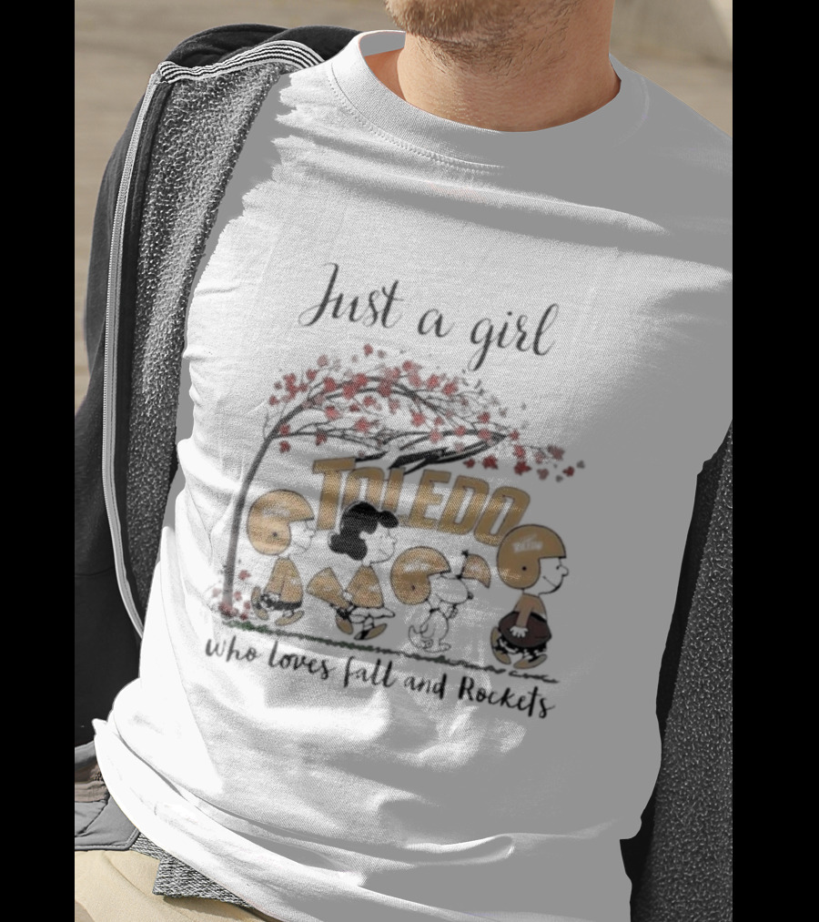 Just A Girl Who Loves Fall And Toledo Rockets T-Shirt