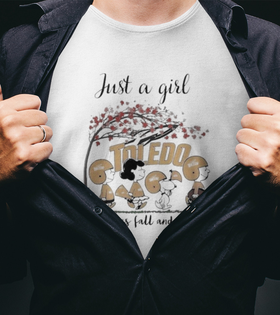 Just A Girl Who Loves Fall And Toledo Rockets T-Shirt