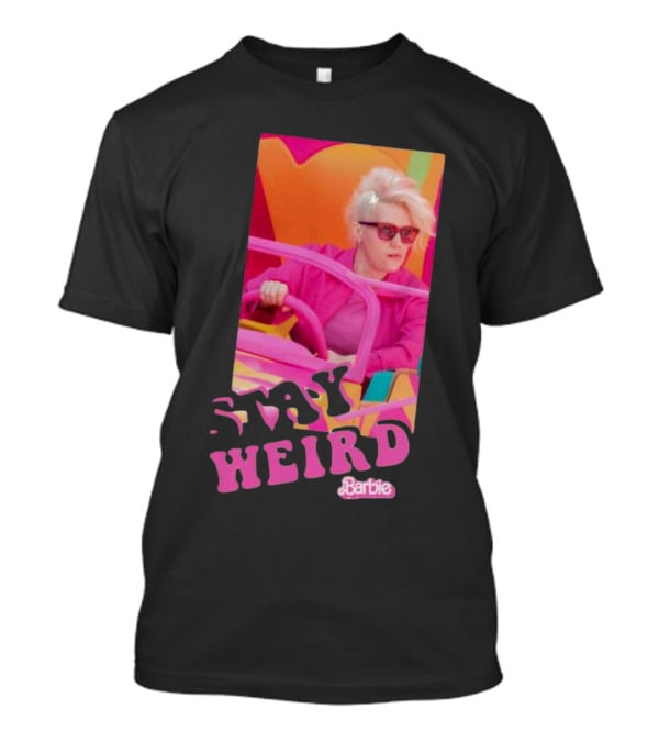 Barbie Movie Stay Weird Pink Jacket Sunglasses T-Shirt