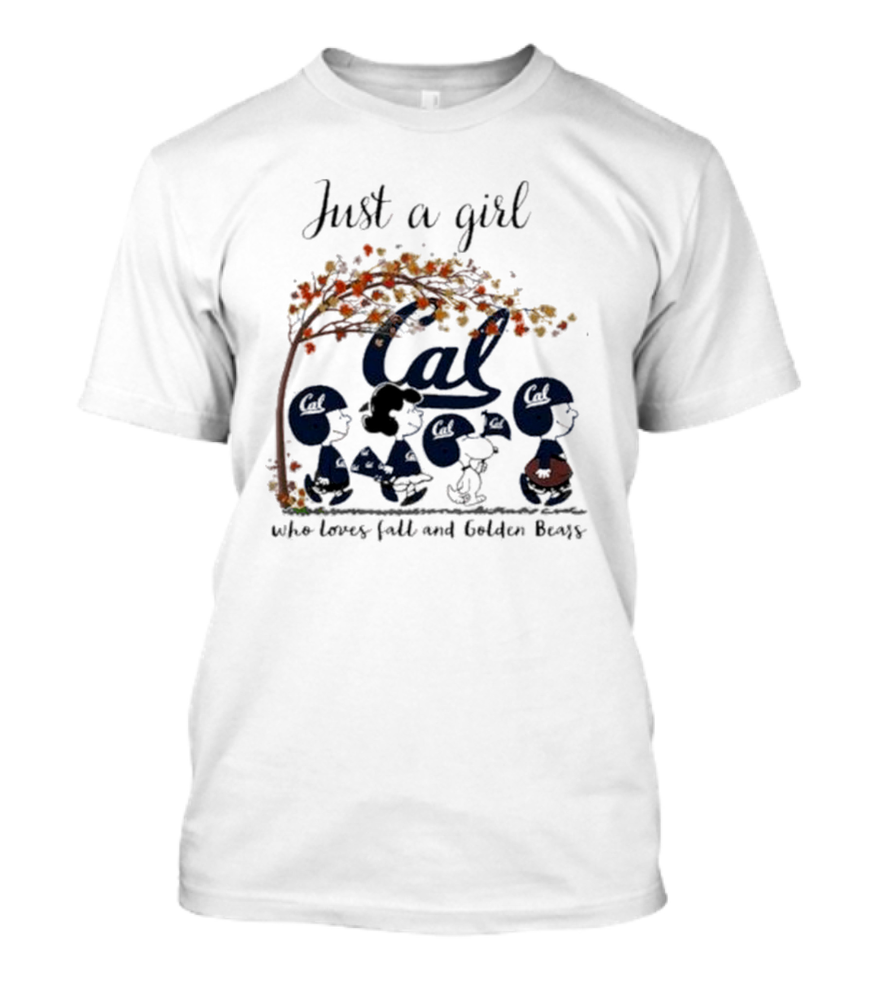 Just A Girl Who Loves Fall And Cal Golden Bears Peanuts T-Shirt