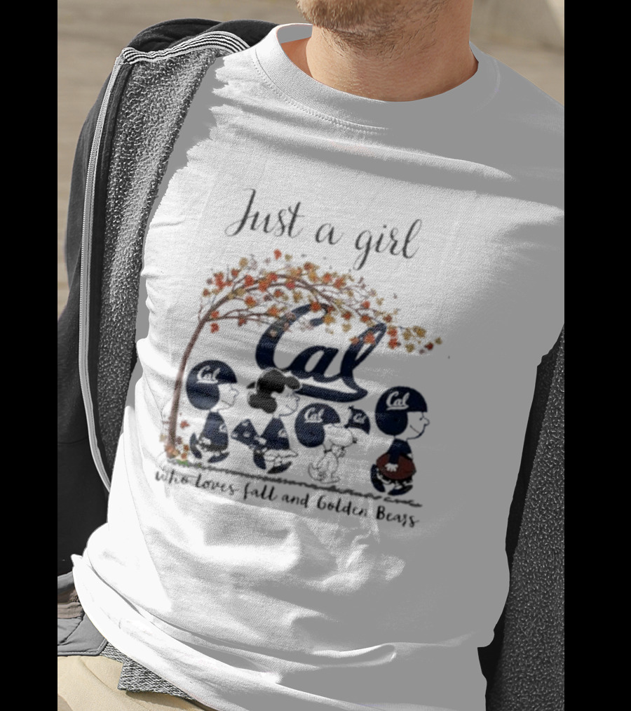 Just A Girl Who Loves Fall And Cal Golden Bears Peanuts T-Shirt