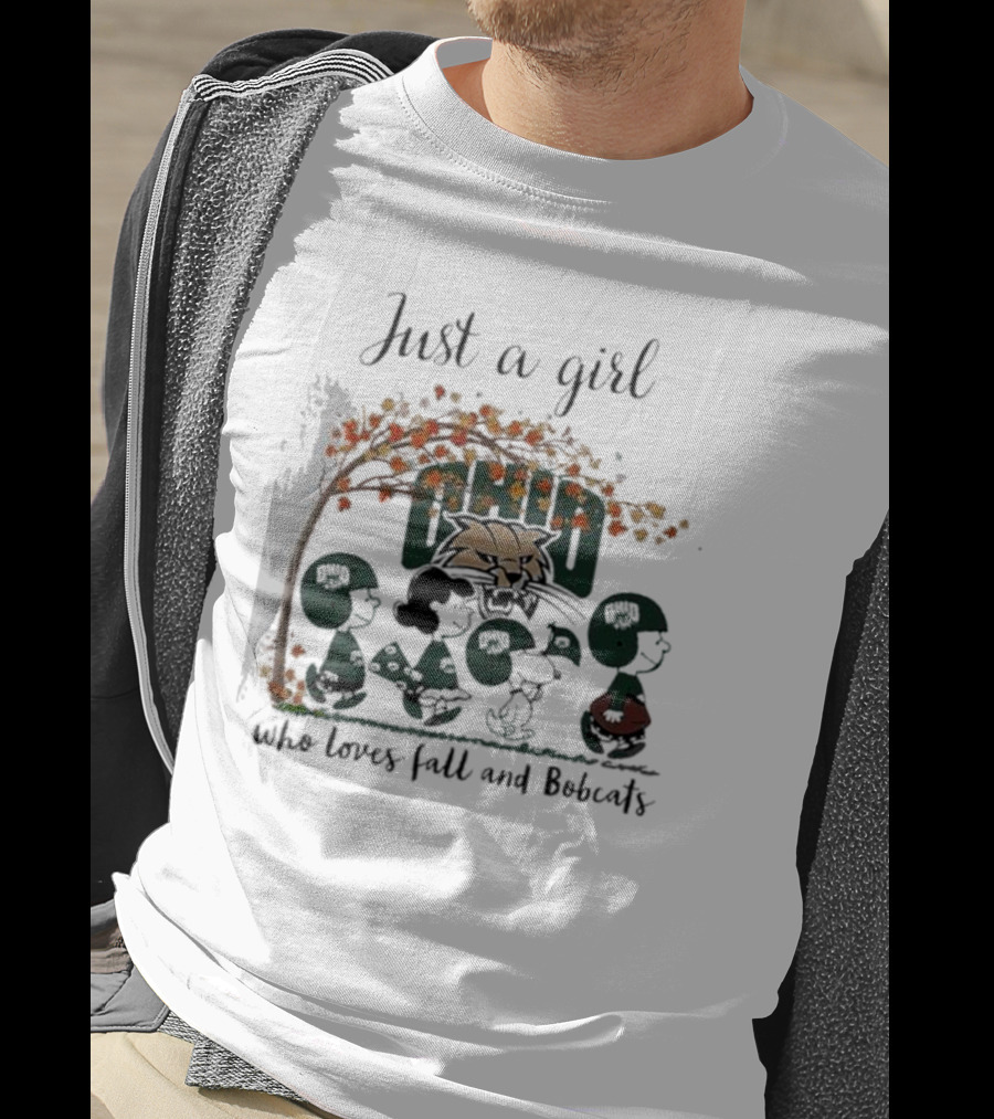 Just A Girl Who Loves Fall And Bobcats T-Shirt