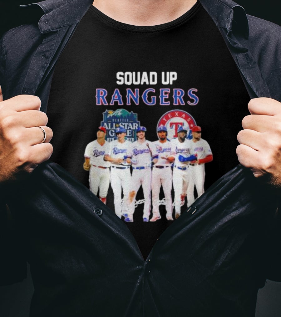 Squad Up Rangers Seattle All-Star Game Texas T-Shirt