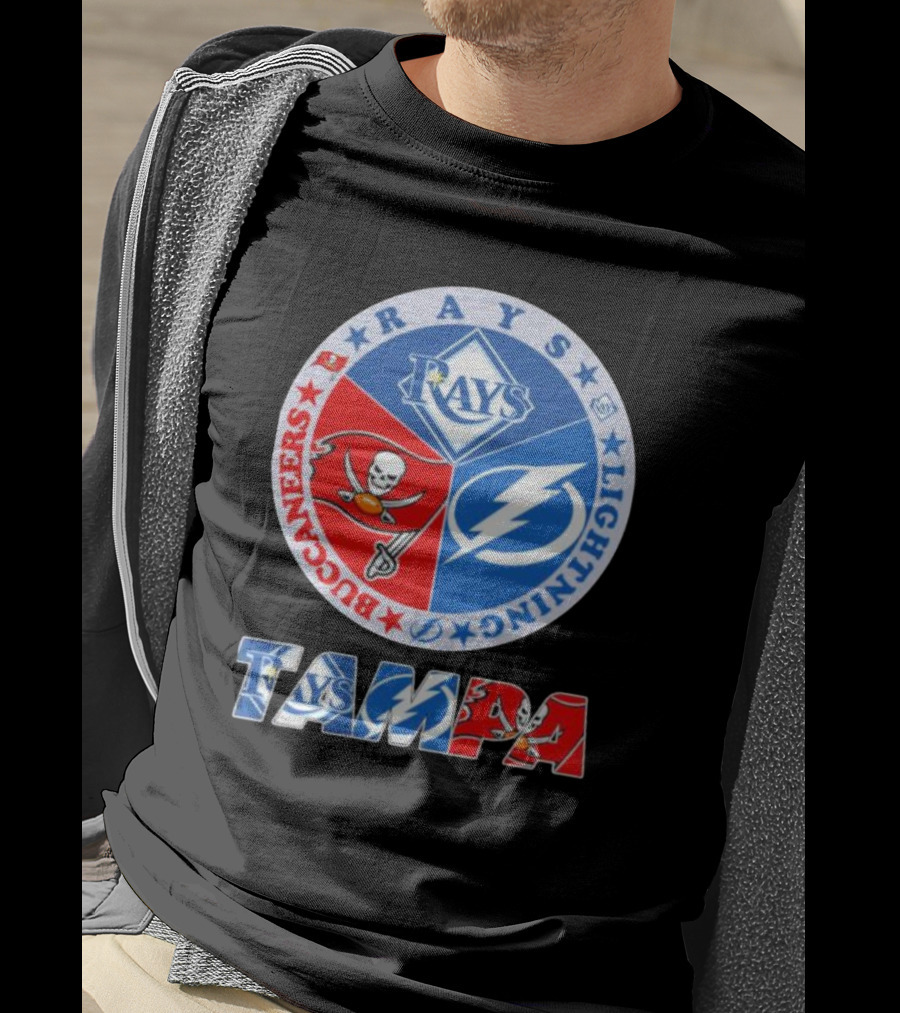 Tampa City Buccaneers Lightning Rays Team Sports T-Shirt