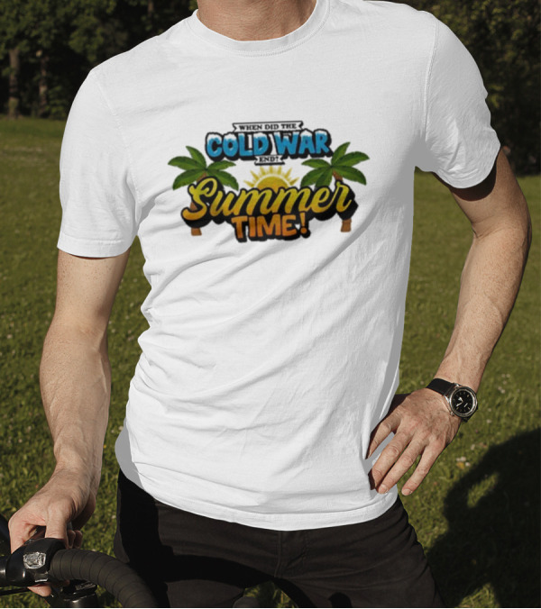 When Did The Cold War End Summer Time Palm Trees Sunburst T-Shirt