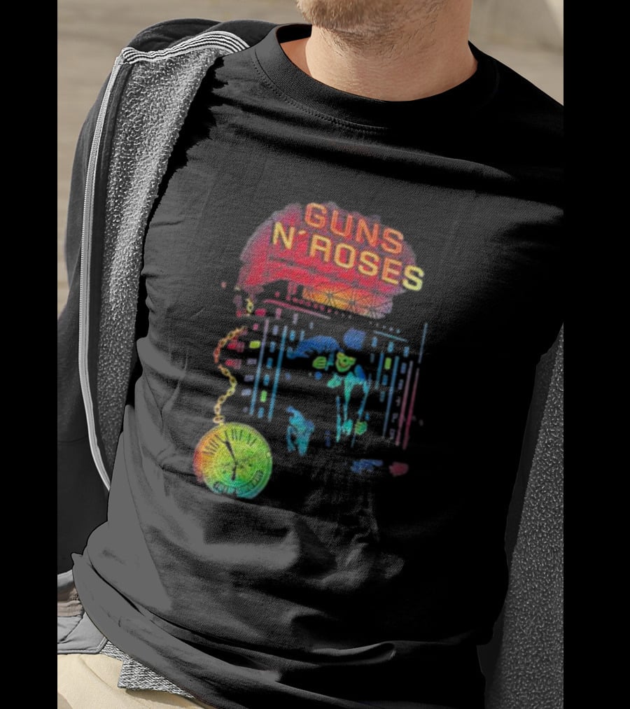 Guns N’ Roses Montreal Reflective Pocket Watch Buildings T-Shirt