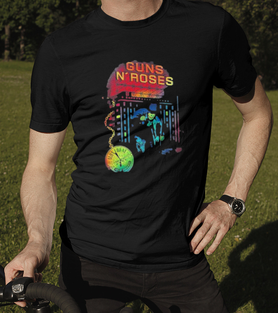 Guns N’ Roses Montreal Reflective Pocket Watch Buildings T-Shirt