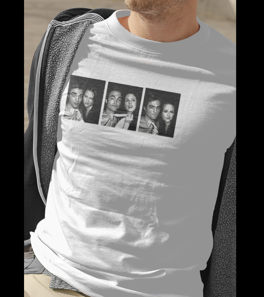Robert Pattinson Kristen Stewart Photo Booth Strip T-Shirt