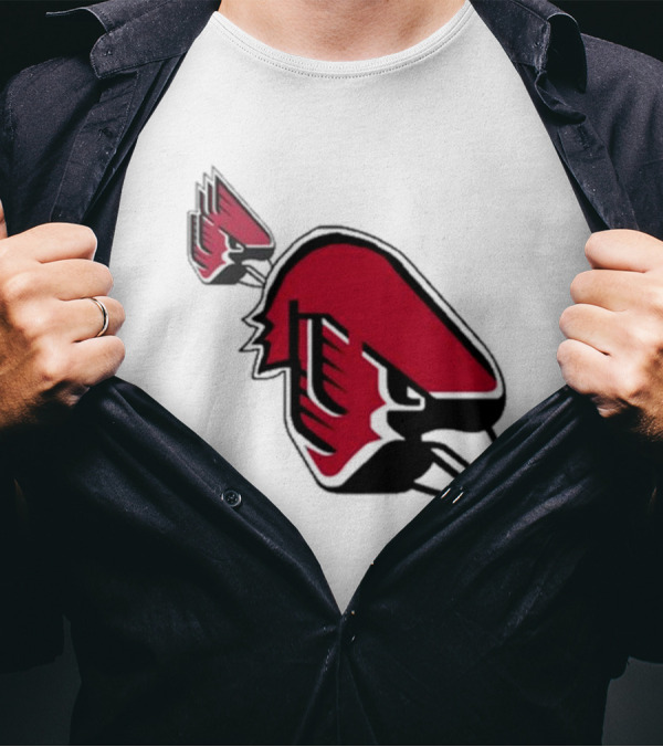 Ball State Cardinal With A Mustache Logo Concept T-Shirt