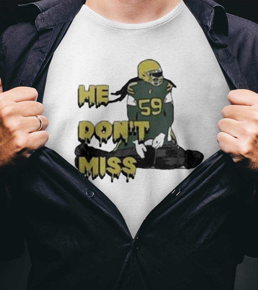 Campechecollective He Don’t Miss Campbell Linebacker 59 T-Shirt