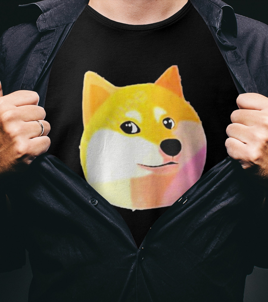 Getdoge Merch Doge Meme Coin Shiba Inu Face T-Shirt