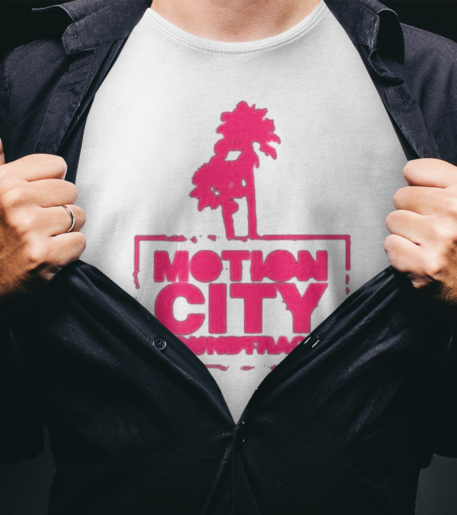 Motion City Soundtrack Pink Palm Tree T-Shirt