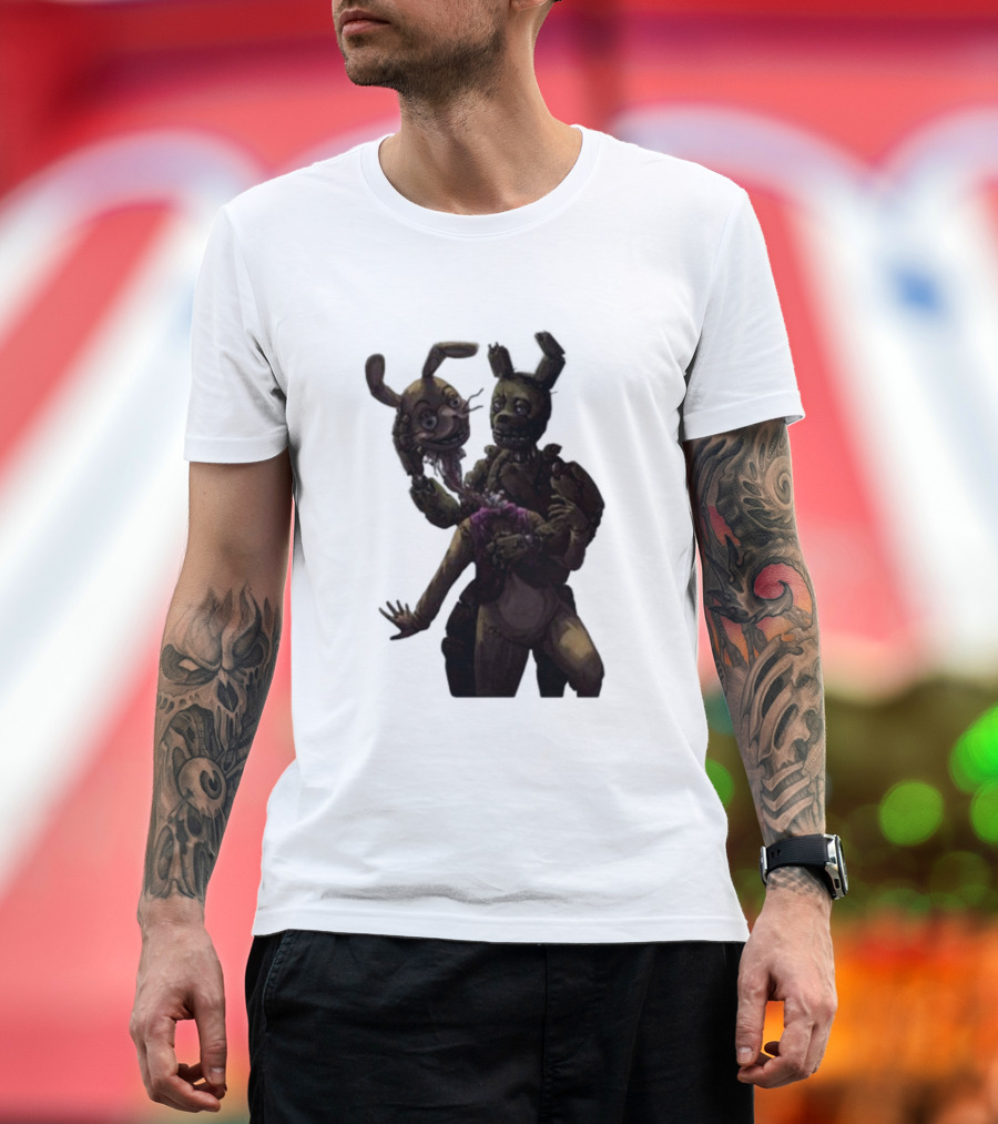 Gumchew Springtrap Malhare Battle Showdown Iconic Horror Character Face-off T-Shirt