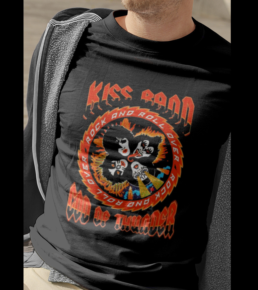 Kiss Band Rock And Roll Over God Of Thunder T-Shirt