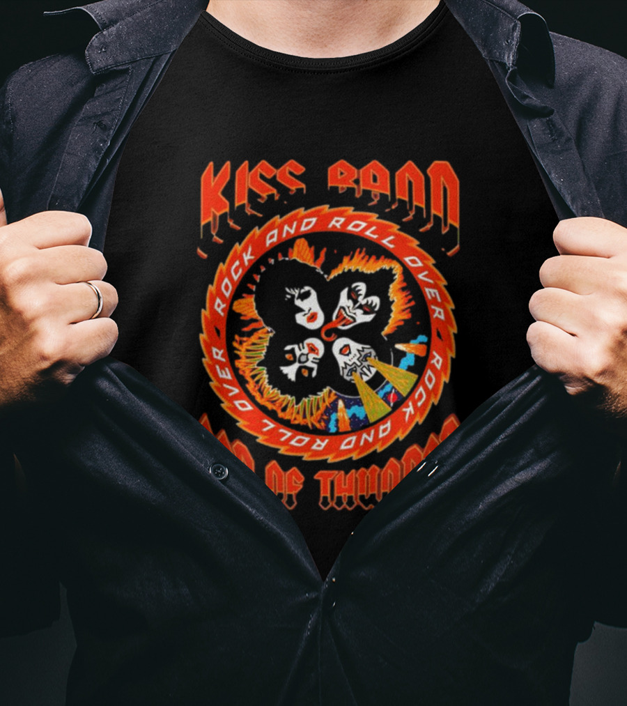 Kiss Band Rock And Roll Over God Of Thunder T-Shirt