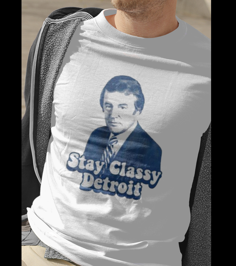 Stay Classy Detroit Vintage Bill Bonds Image T-Shirt