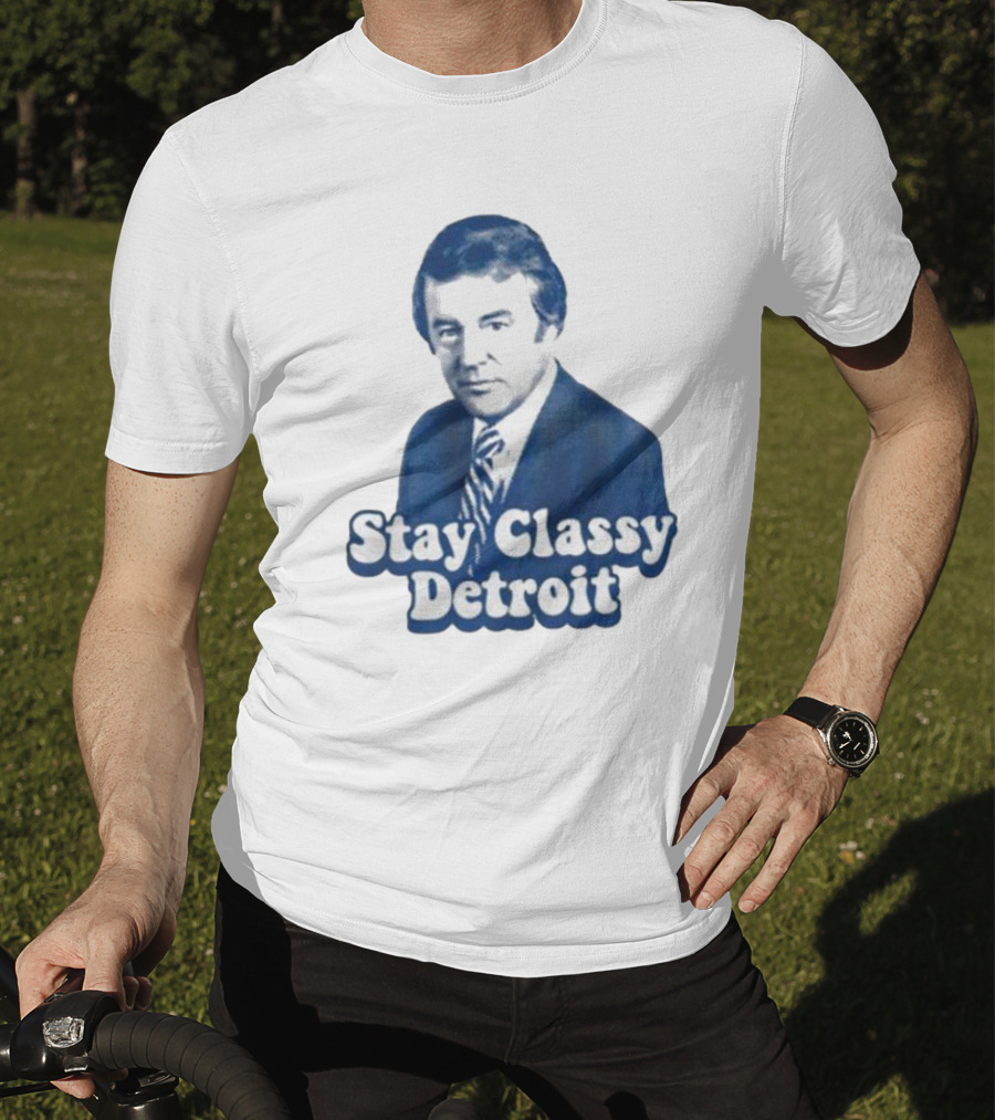 Stay Classy Detroit Vintage Bill Bonds Image T-Shirt