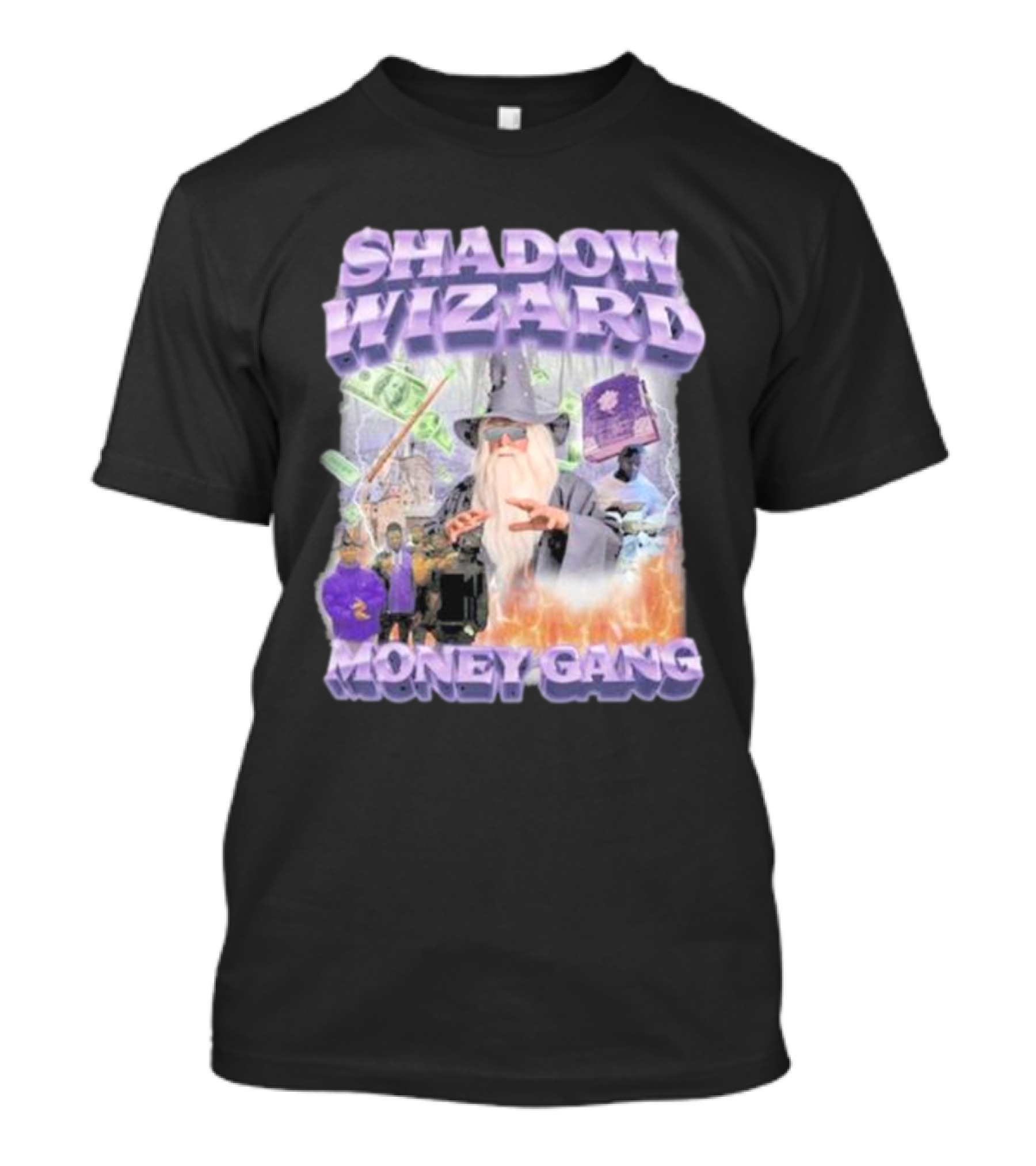 Shadow Wizard Money Gang Swagstimulus Magical Power Dollar Vibes T-Shirt