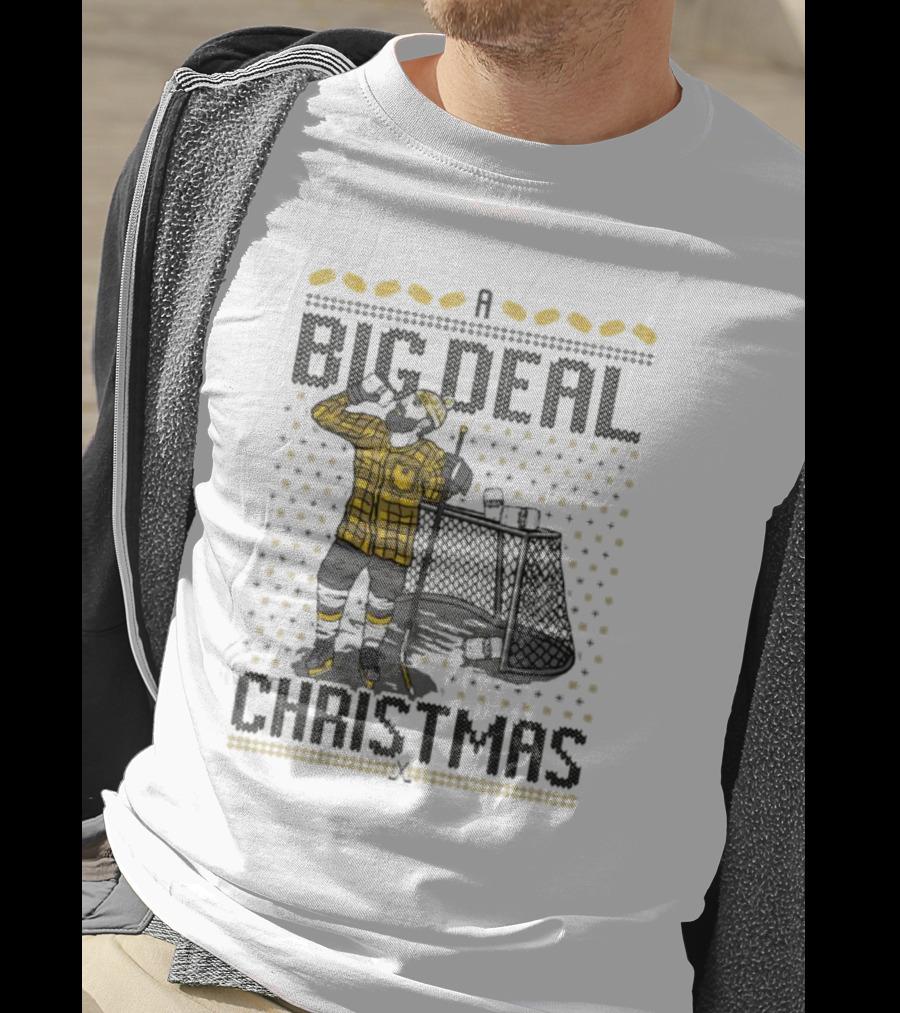 A Big Deal Christmas Hockey Player Flannel T-Shirt