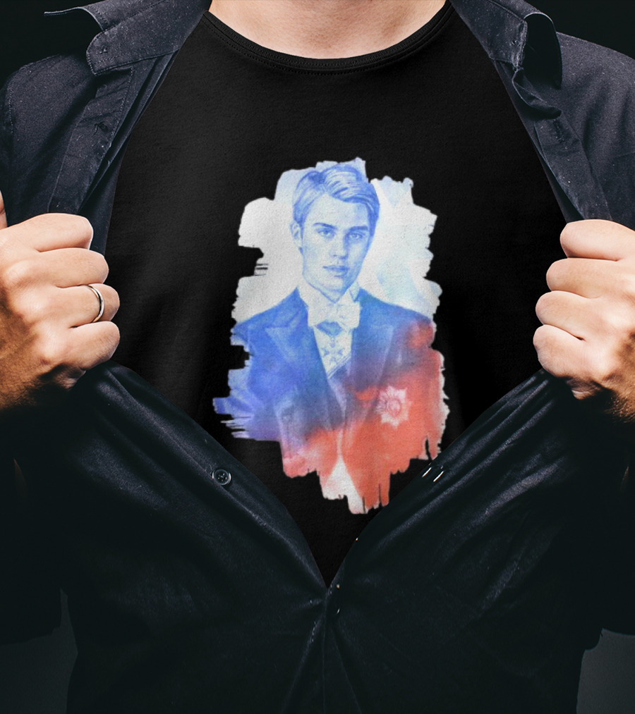 Your Royal Highness Portrait In Blue And Red Tones T-Shirt
