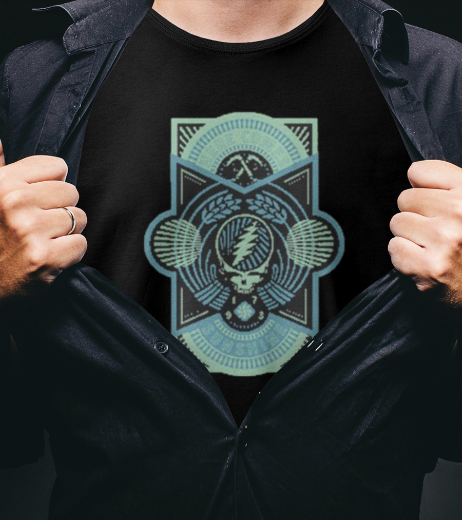 Grateful Dead Here Comes Sunshine Lightning Skull Mandala T-Shirt