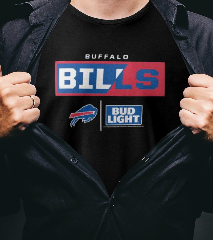 Buffalo Bills Bud Light NFL Collaboration T-Shirt