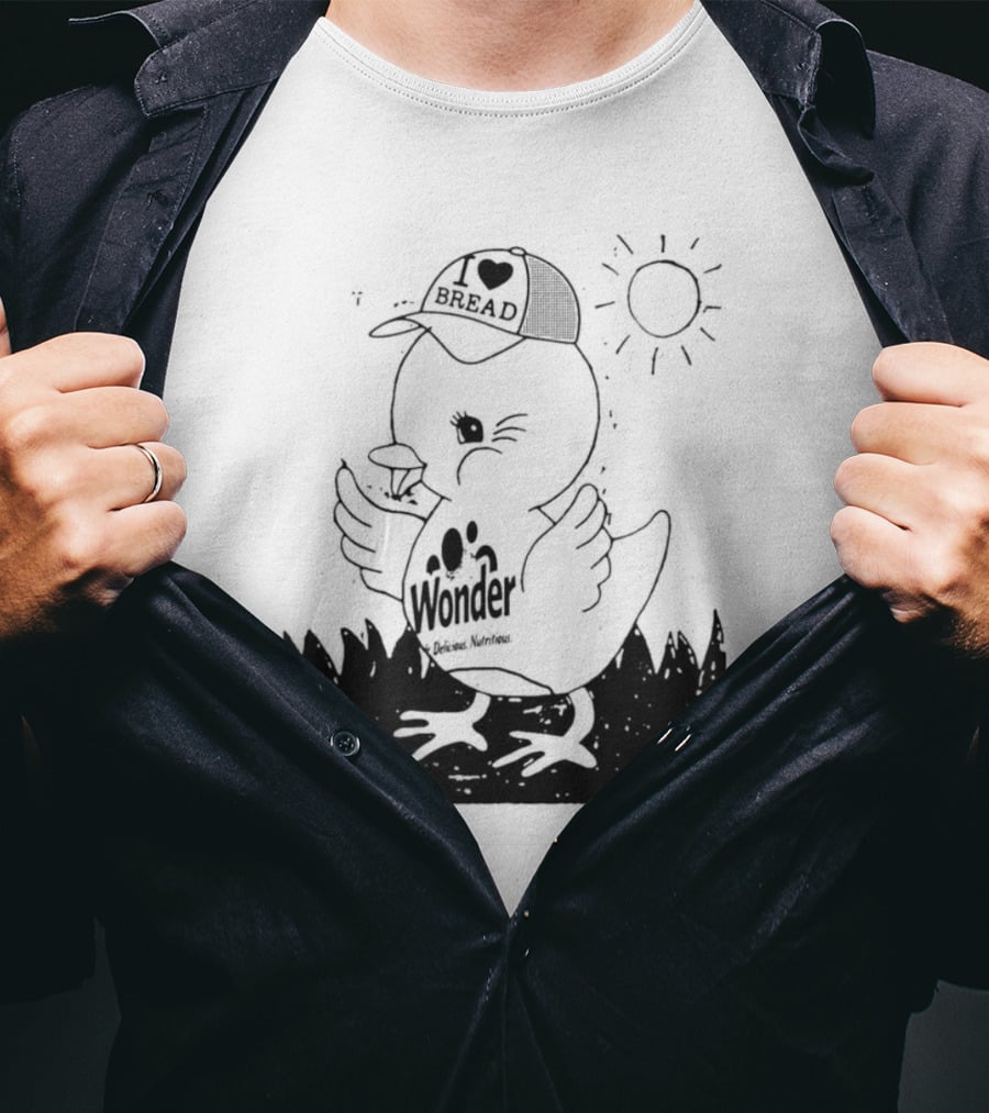 Wonder Bread Duck I Love Bread T-Shirt