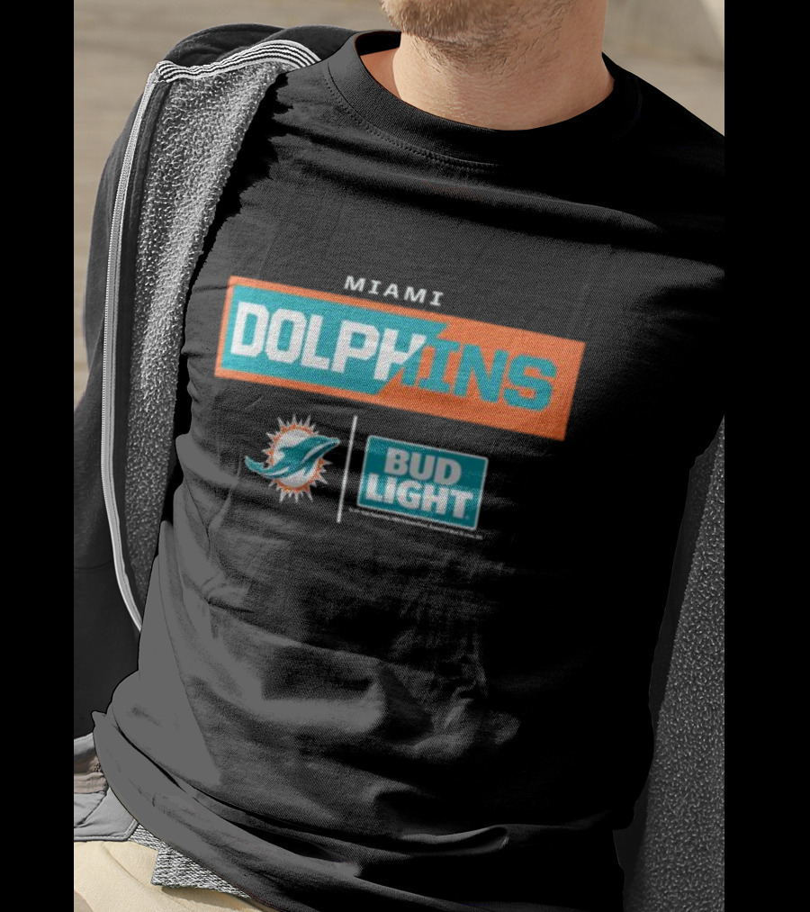 Miami Dolphins Bud Light NFL Collaboration T-Shirt