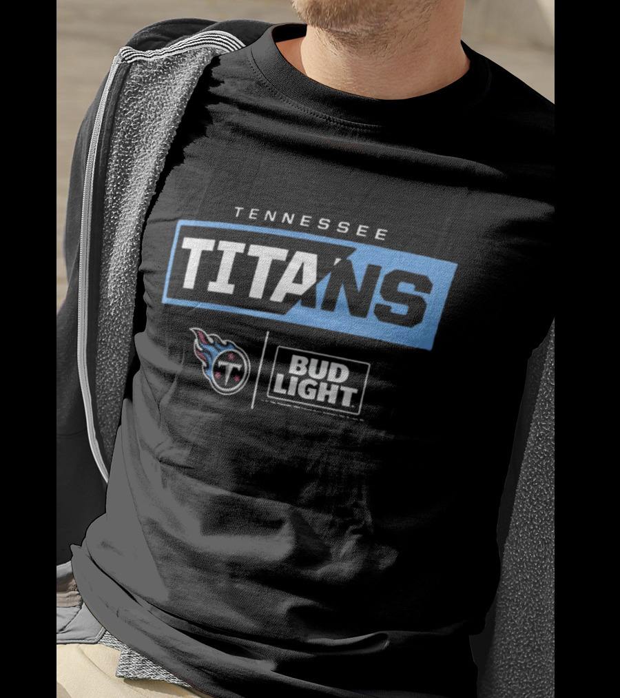 Tennessee Titans Bud Light Fanatics Branded NFL Collaboration T-Shirt