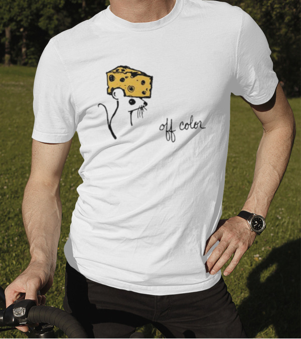 Cheesehead Mouse Off Color Sketch With Cheese Hat T-Shirt