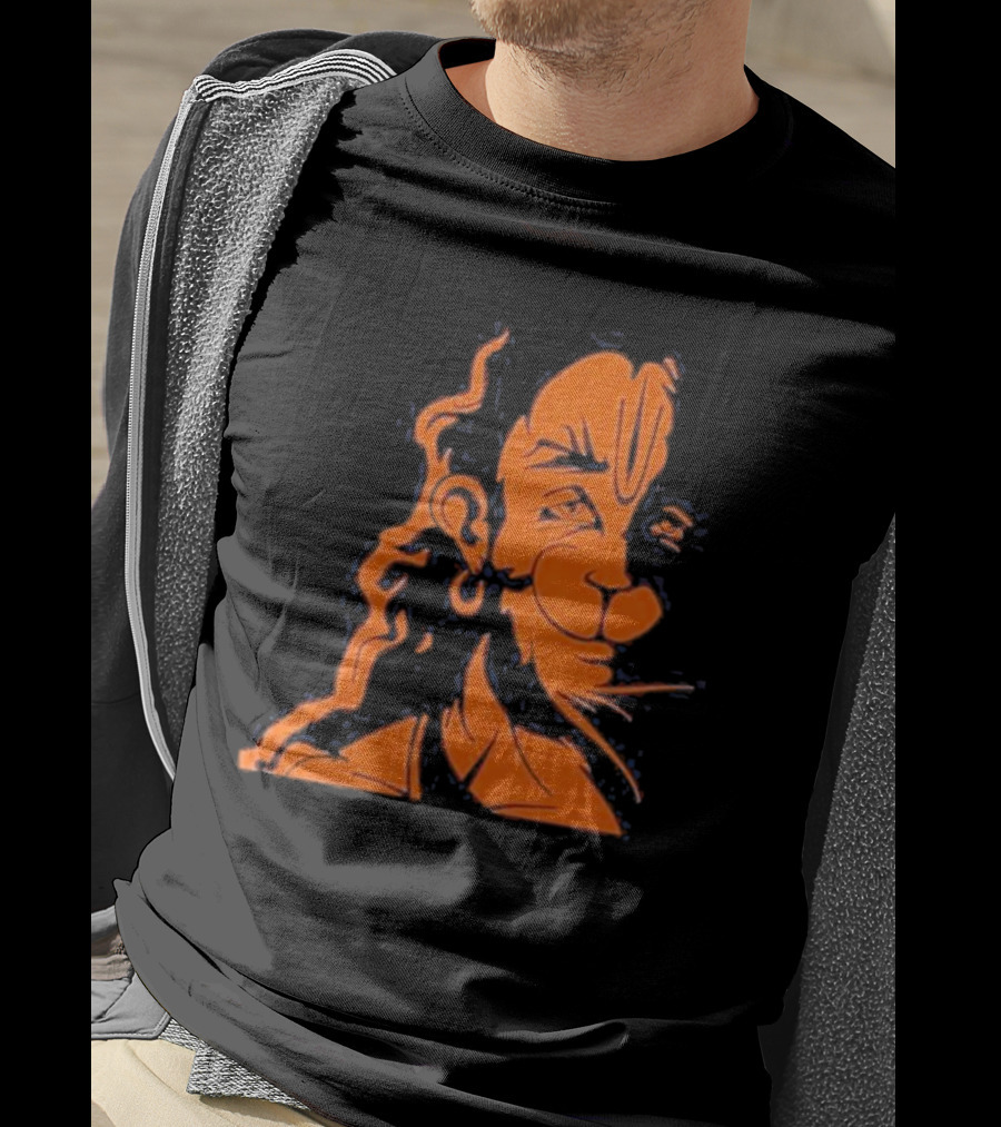Happy Hanuman Iconic Orange T-Shirt