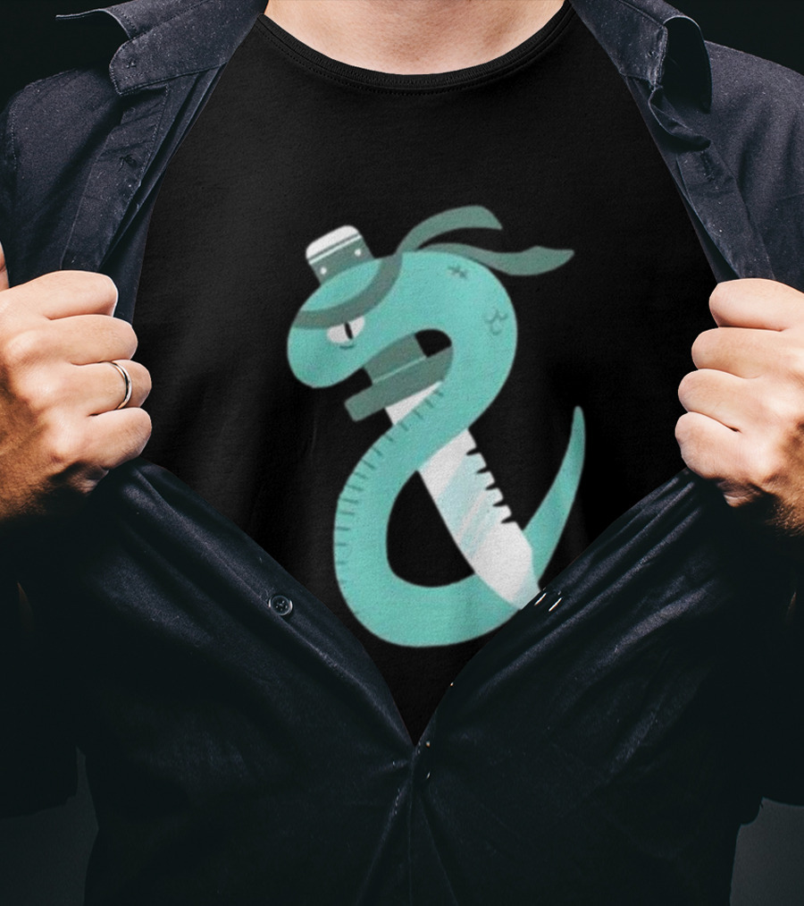 Eat More Snakes Karate Snake With Sushi Headband T-Shirt