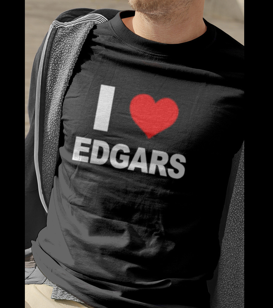 Ellaloca I Love Edgars Bold Red Heart T-Shirt