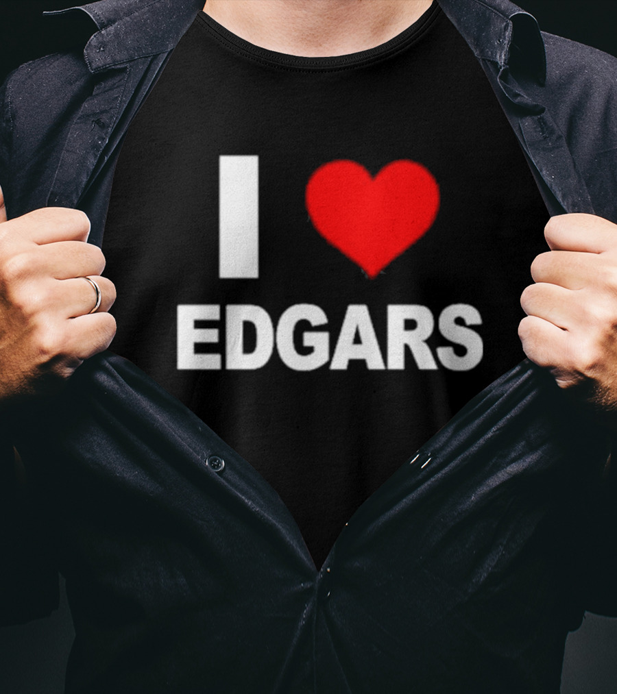 Ellaloca I Love Edgars Bold Red Heart T-Shirt
