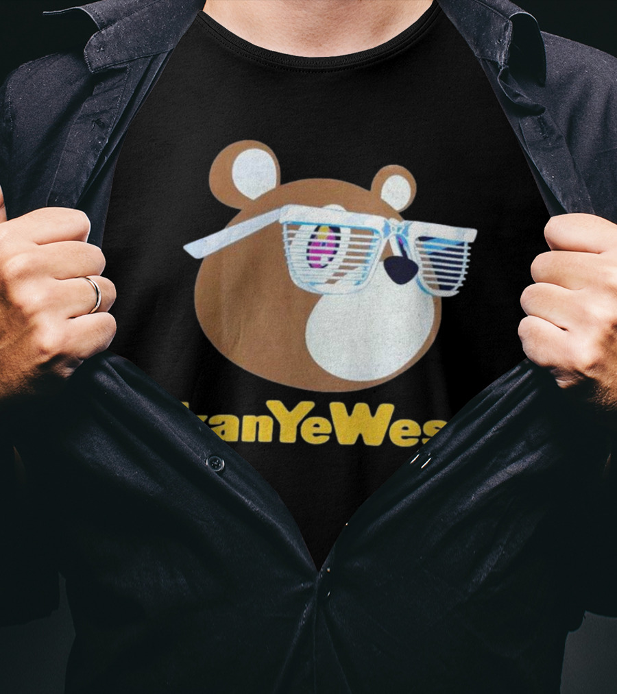 Kanye West Graduation 2007 Merch Mirrored Bear T-Shirt