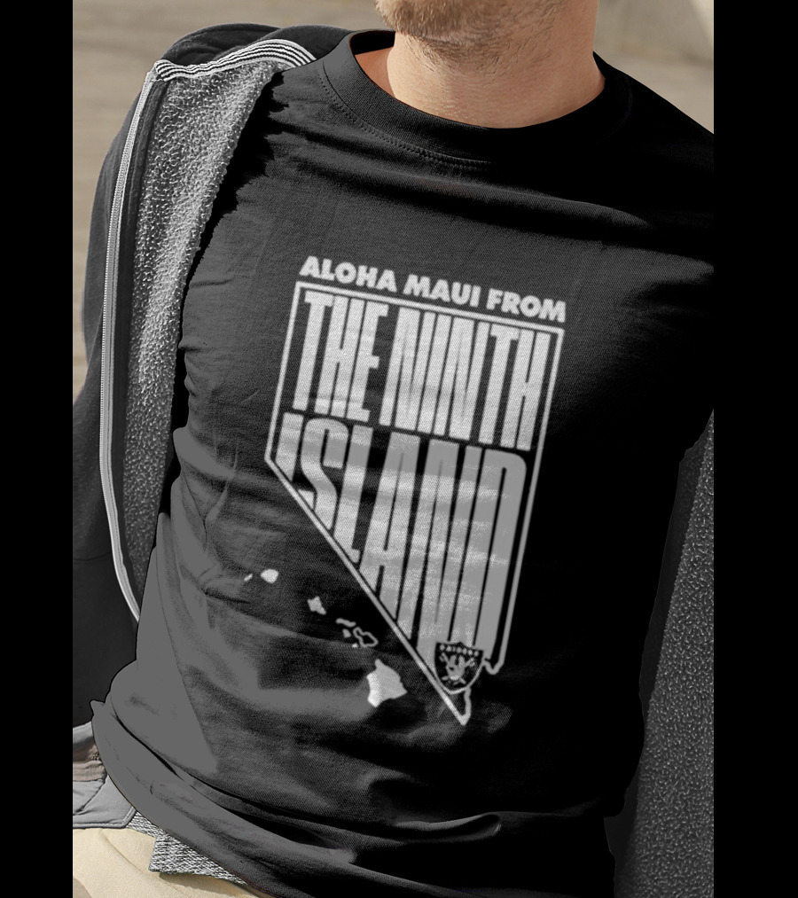 Aloha Maui From The Ninth Island Raiders Nevada Map T-Shirt