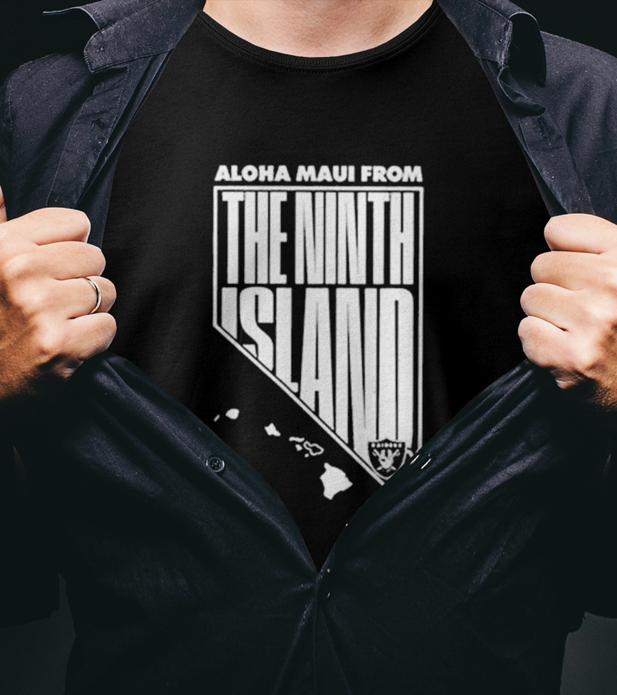 Aloha Maui From The Ninth Island Raiders Nevada Map T-Shirt