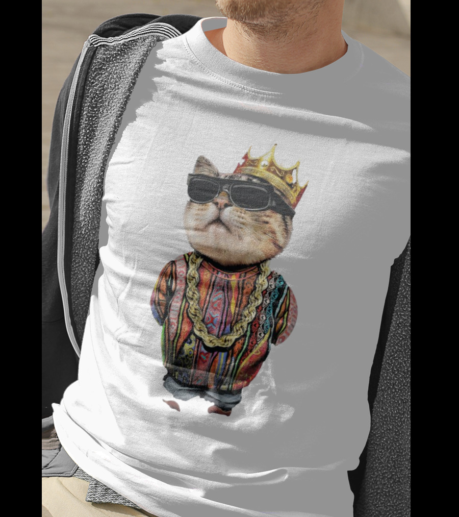 Big Paw Paw Cat With Crown And Shades T-Shirt