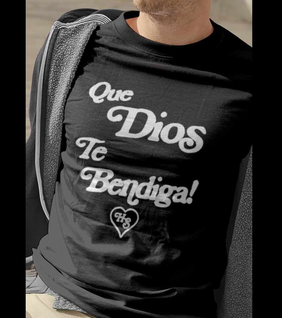 Heaven Sent Que Dios Te Bendiga HS Heart T-Shirt
