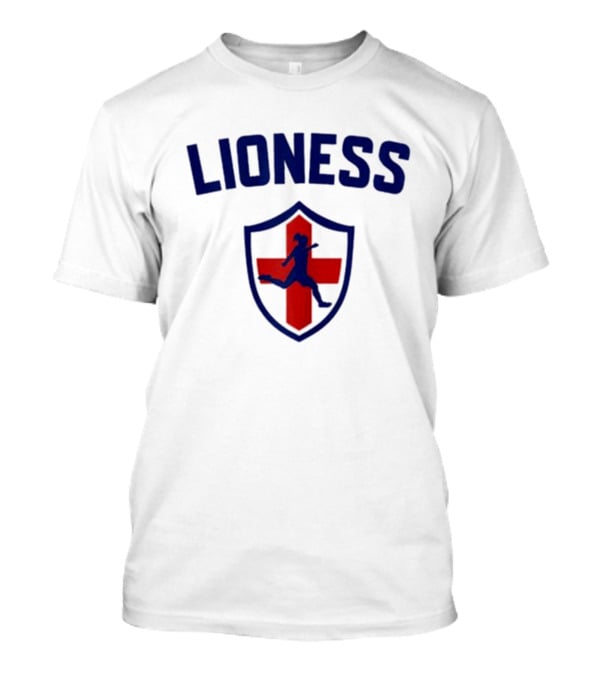 LIONESS England Team Crest Soccer Player Emblem T-Shirt