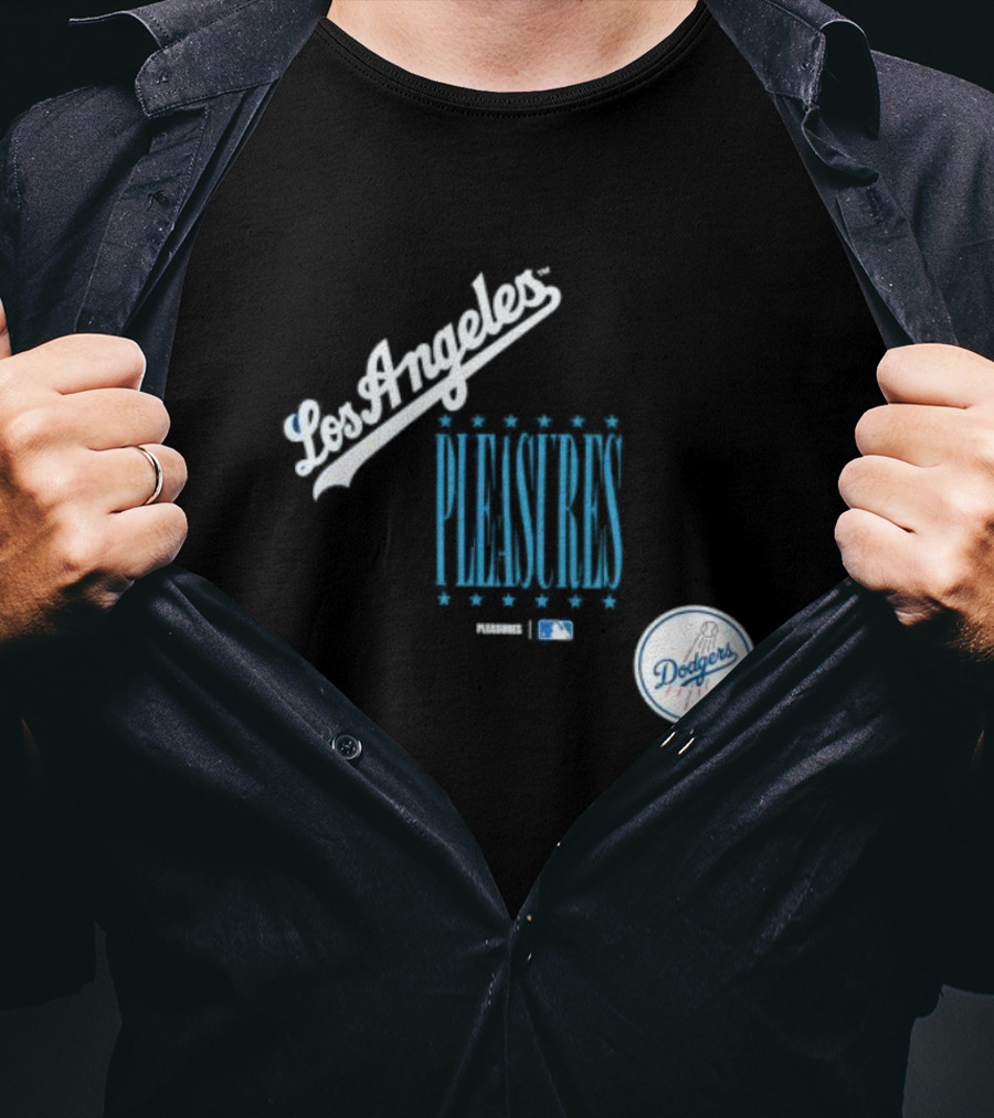 Los Angeles Dodgers PLEASURES MLB Collaboration T-Shirt