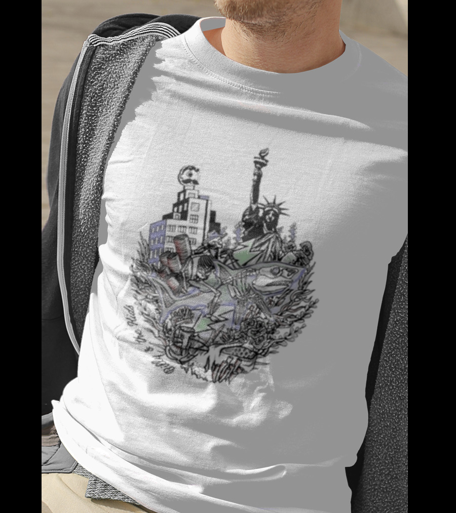 New Billy The Kid Dead On The Water Event Limited Liberty Shark City Night T-Shirt