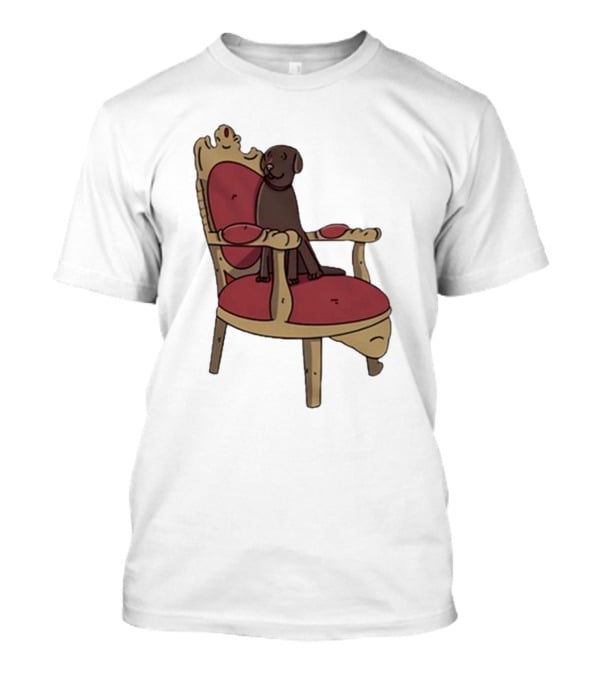 Poorly Drawn Arsenal Dog On Ornate Chair T-Shirt