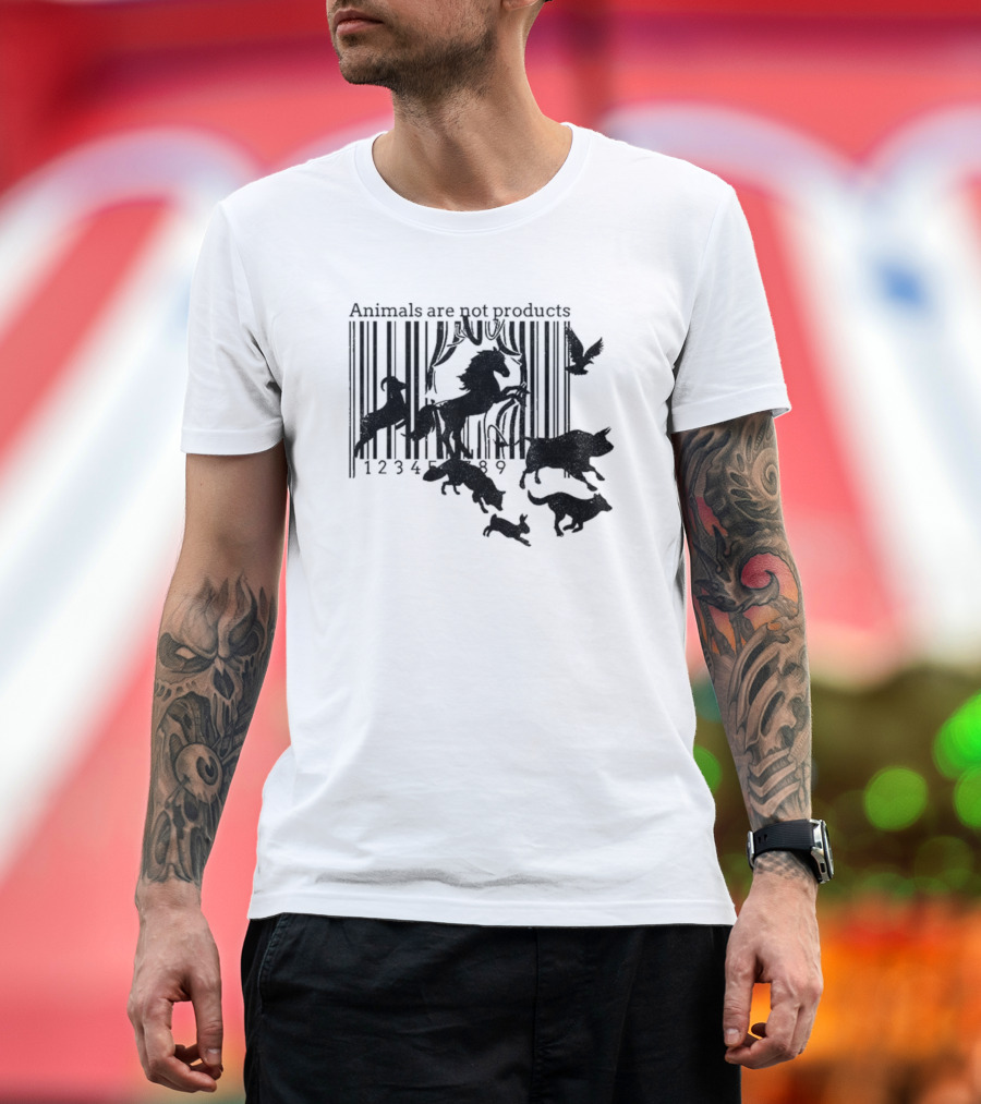 Animals Are Not Products Barcode Liberation Animal Rights T-Shirt