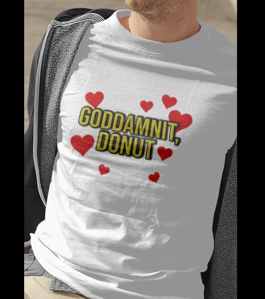 Dungeoncrawlercarl Goddamnit Donut Red Hearts T-Shirt