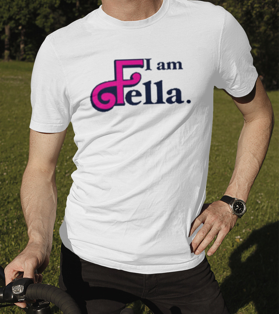 Nafo I Am Fella Bold Swirl Lettering T-Shirt