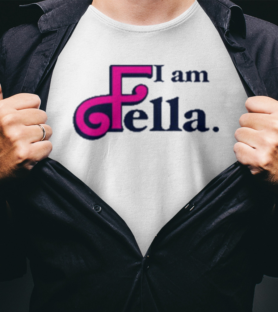 Nafo I Am Fella Bold Swirl Lettering T-Shirt