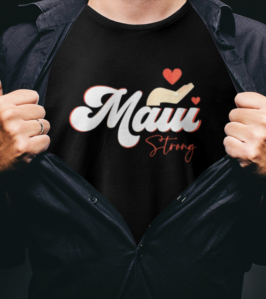 Maui Strong Vintage Hawaii Island I Love Hawaii T-Shirt
