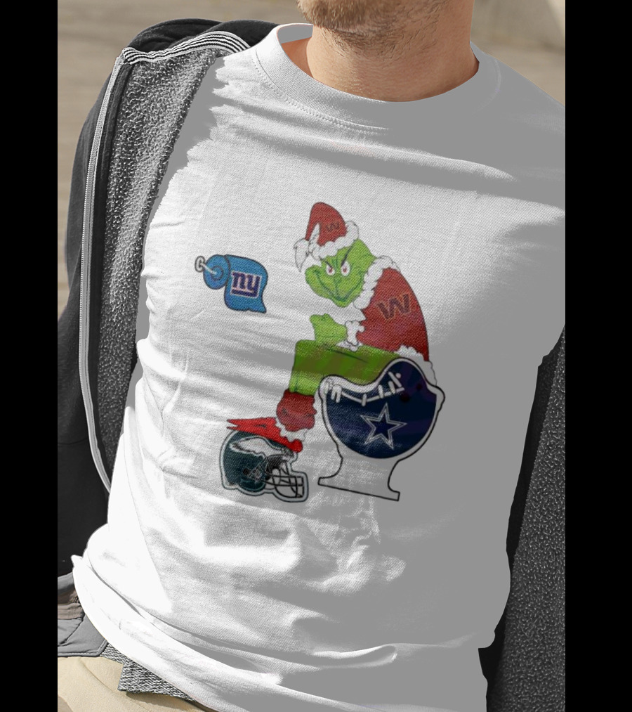 The Grinch New York Giants Dallas Cowboys Philadelphia Eagles Washington Commanders NFL Rivalry T-Shirt