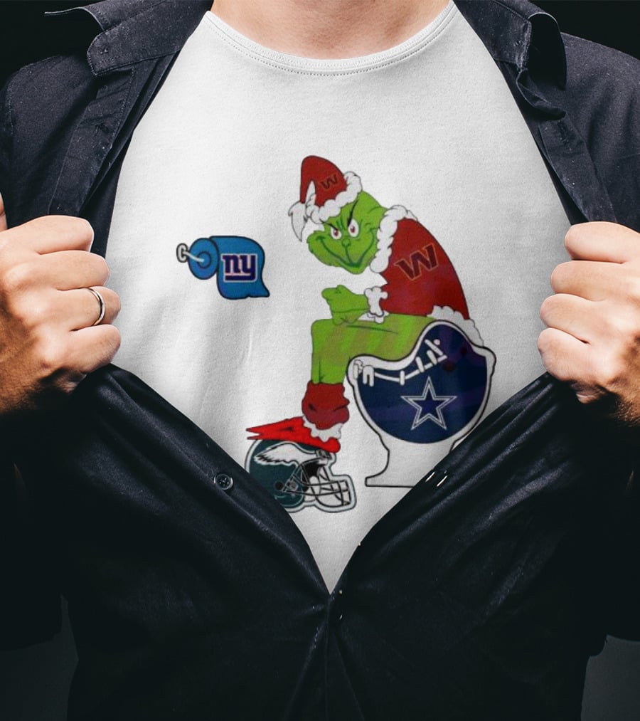The Grinch New York Giants Dallas Cowboys Philadelphia Eagles Washington Commanders NFL Rivalry T-Shirt